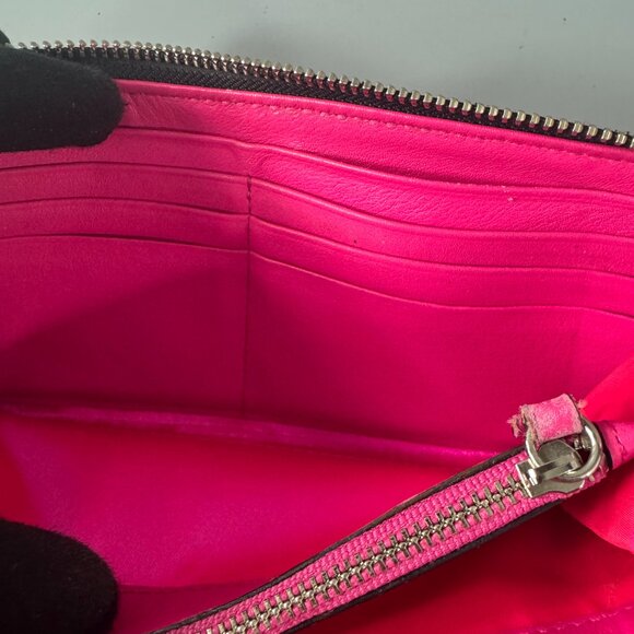 Milly Tri-color Leather Zip-around Long Wallet - Picture 8 of 13